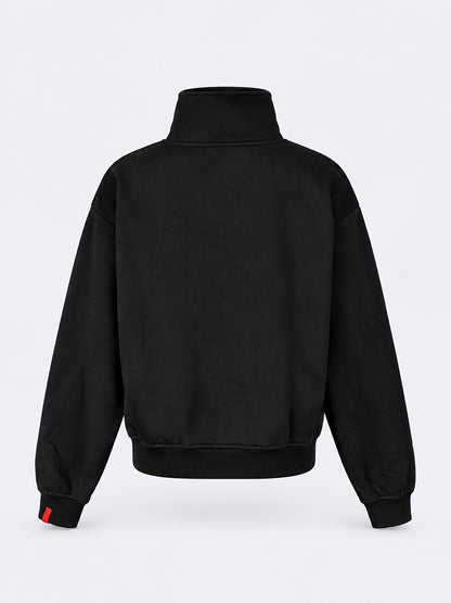 Oil &amp; Gaz Cozy Women Lifestyle  1/2 Zip Pullover Black