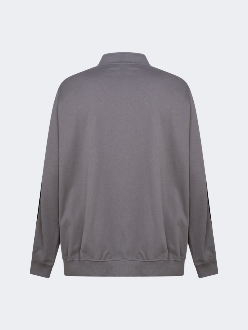 Oil And Gaz Big Size Men Lifestyle Full Zip Hoody Grey