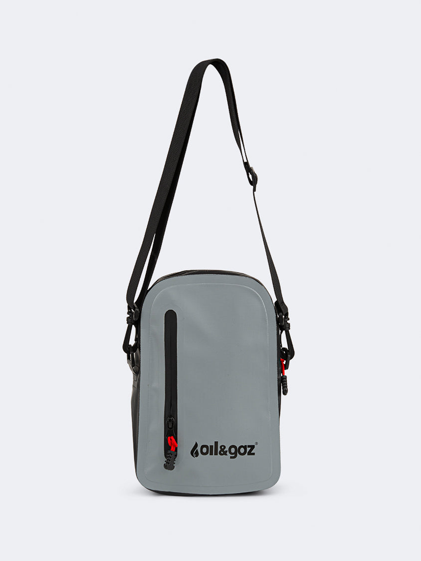 Oil And Gaz Durable Unisex Lifestyle Water Proof Cross Bag Grey/Red