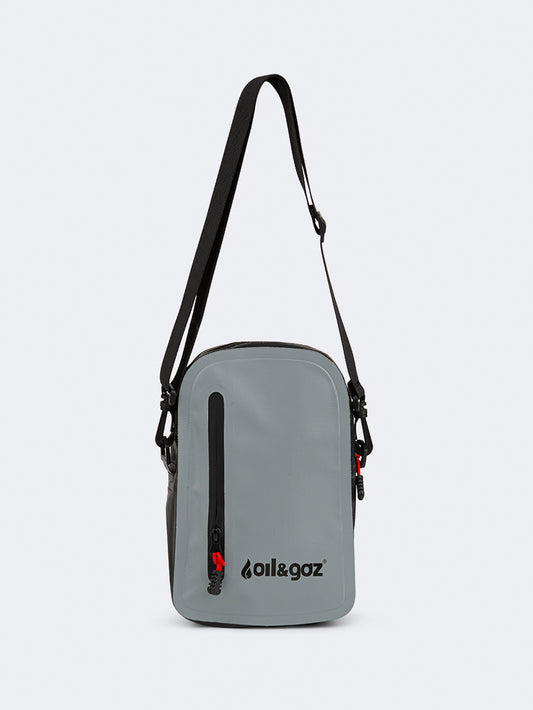 Oil & Gaz Durable Unisex Lifestyle Water Resistant Cross Bag Grey/Red