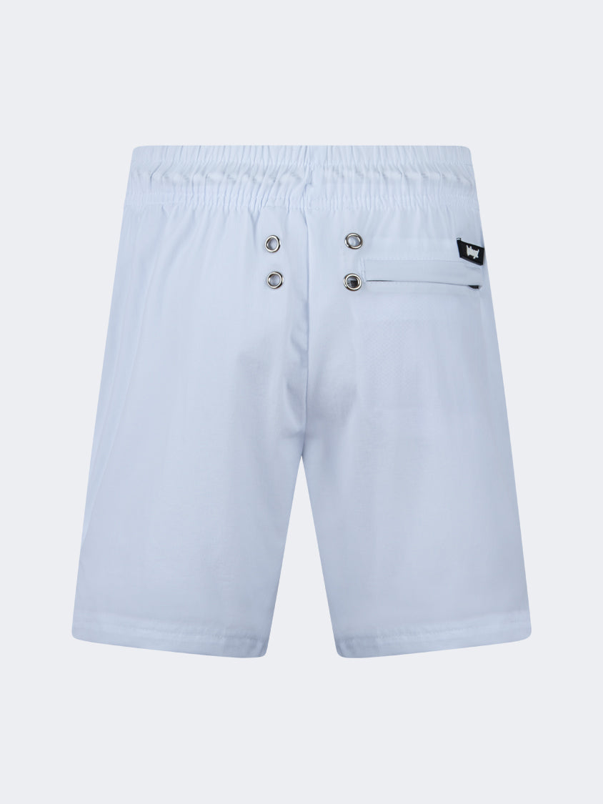 Oil And Gaz Breathable Kids Boys Beach  Swim Short White
