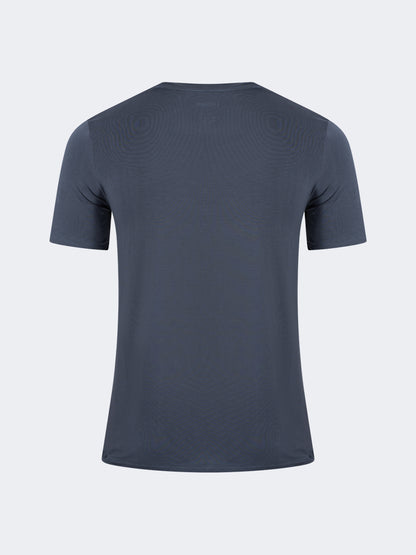 Oil And Gaz Comfortable Men Sportwear T-Shirt R-Neck Grey