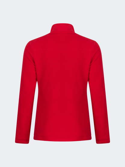 Oil&amp;Gaz Warm Women Skiing 1/4 Zip Fleece Red