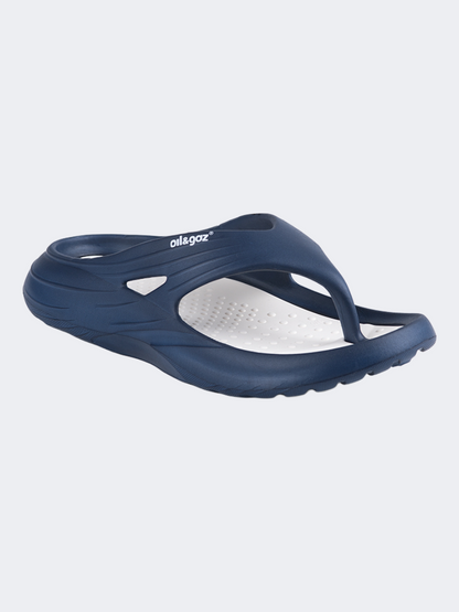 Oil&amp;Gaz Relaxed Unisex Beach Slipper Navy/White