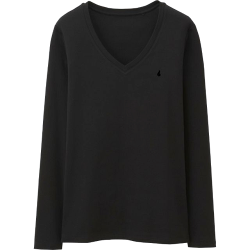 Oil And Gaz Long Sleeve T.Shirt Women Lifestyle Black Glww05