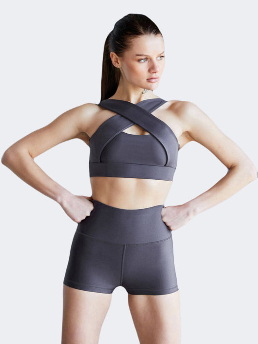 Oil & Gaz Biker Women Lifestyle Short Anthracite