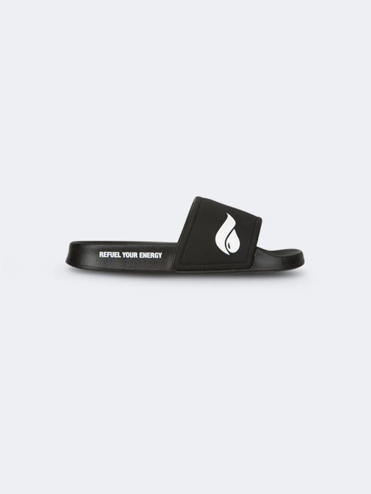Oil & Gaz Comfy Unisex Beach Slide Black/White