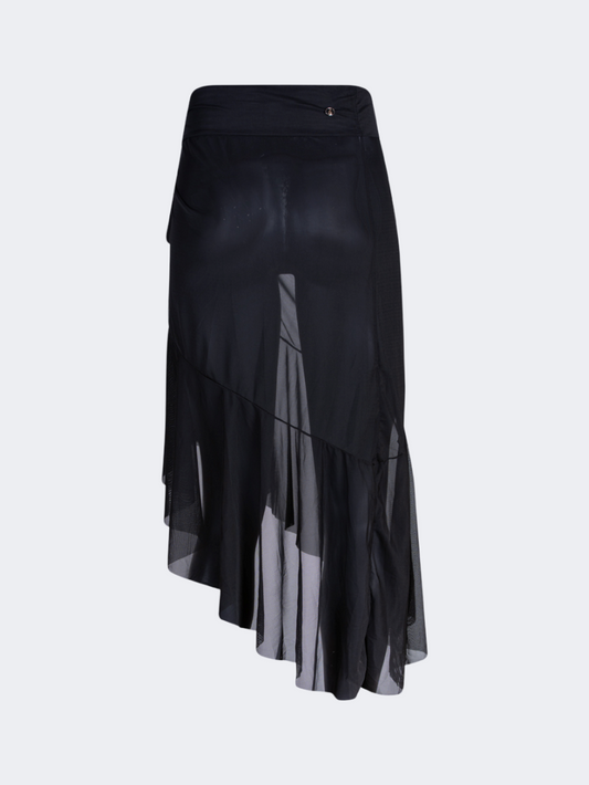Oil & Gaz Breathable Women Beach Mesh Skirt Black