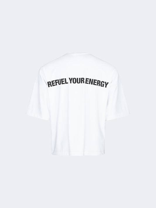 Oil & Gaz Oversized Unisex Lifestyle T-Shirt White