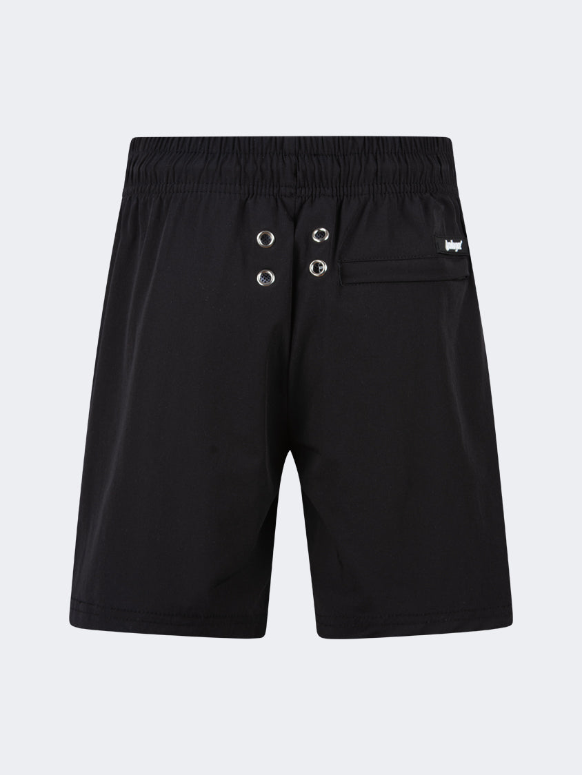 Oil And Gaz Breathable Kids Boys Beach  Swim Short Black